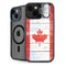 Canada Flag Light Wood iPhone 15 Kickstand Case